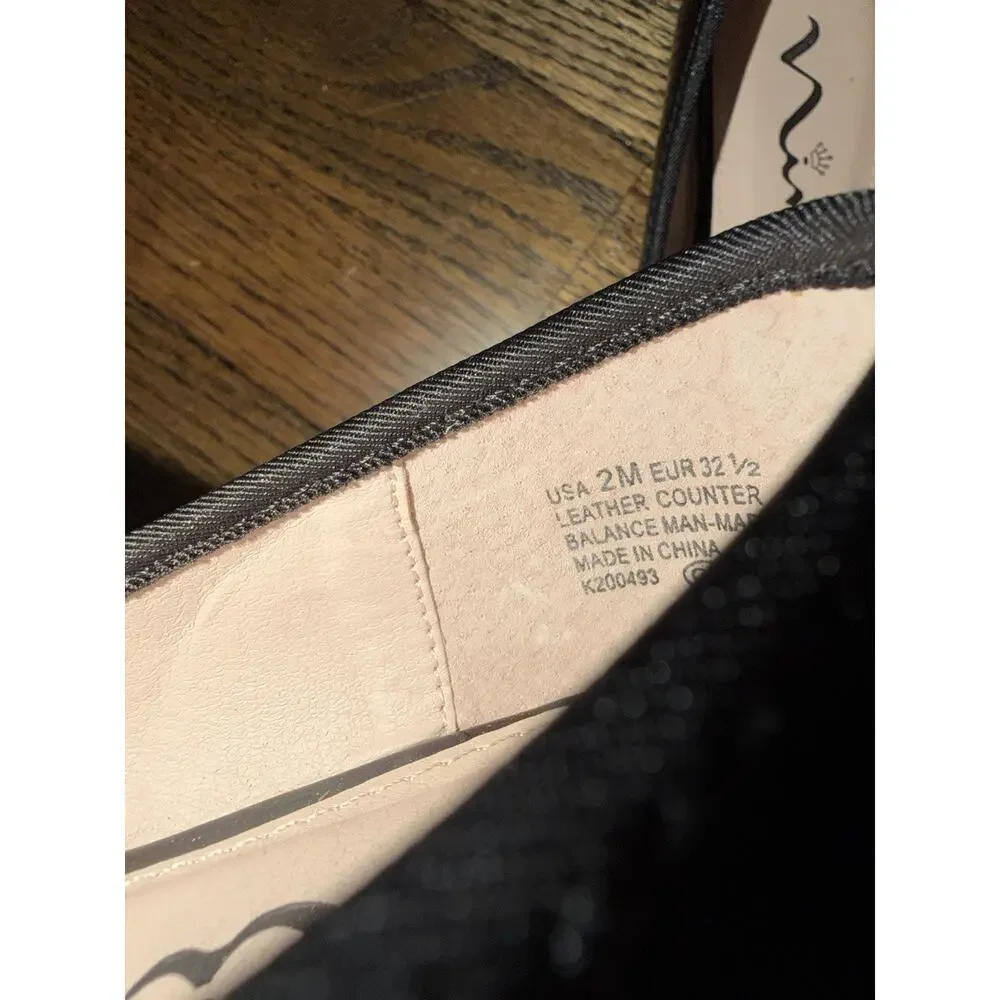 Nina Kendalla Ballet Flat Black Patent Leather Girls Sz 2 $50